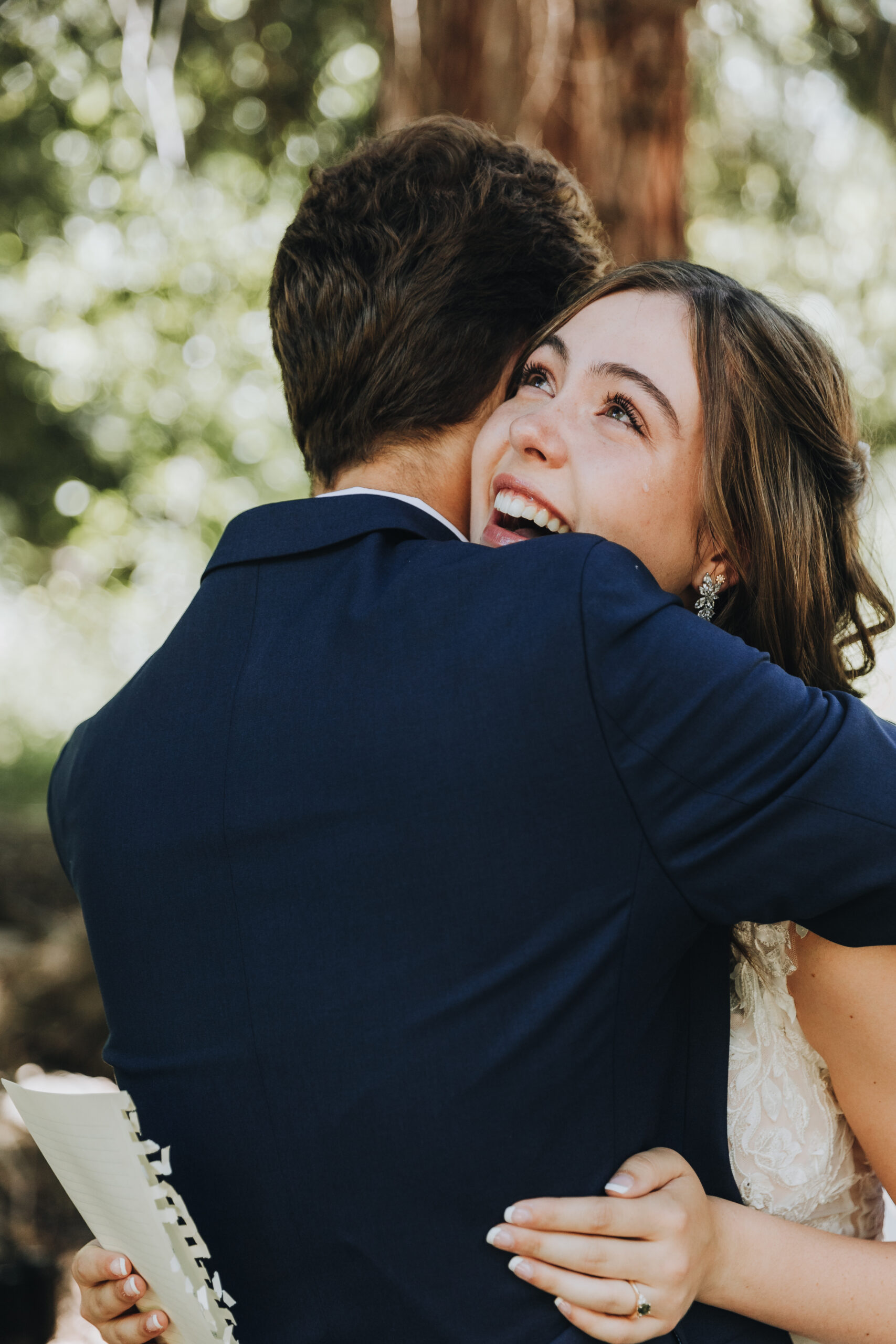 first look with olivia and liam full of happy tears a private vows