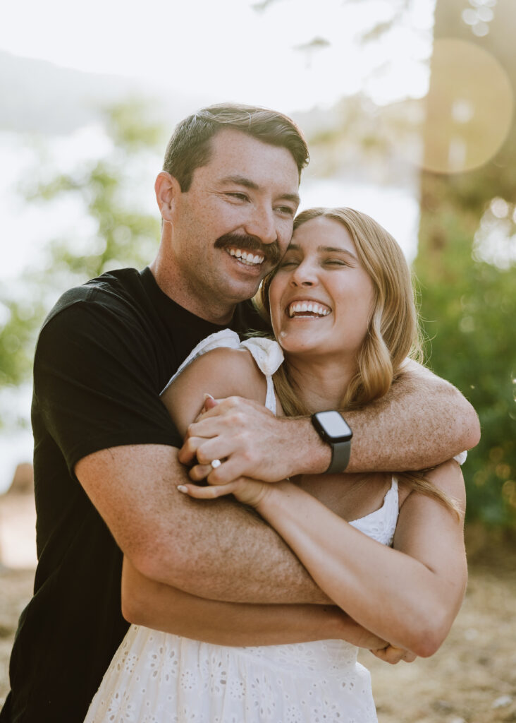 lake gregory crestline engagement photos