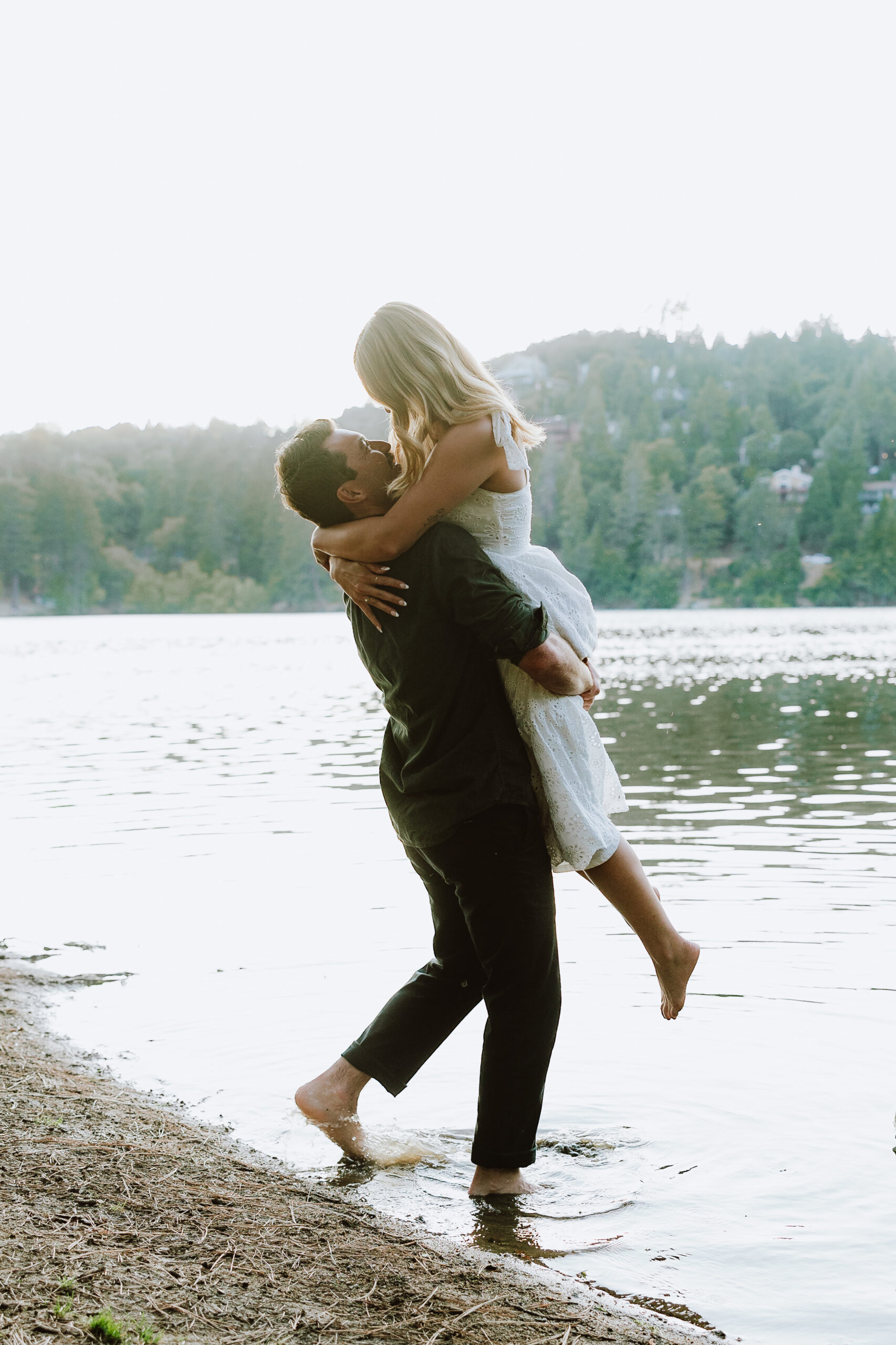 lake gregory engagement photos