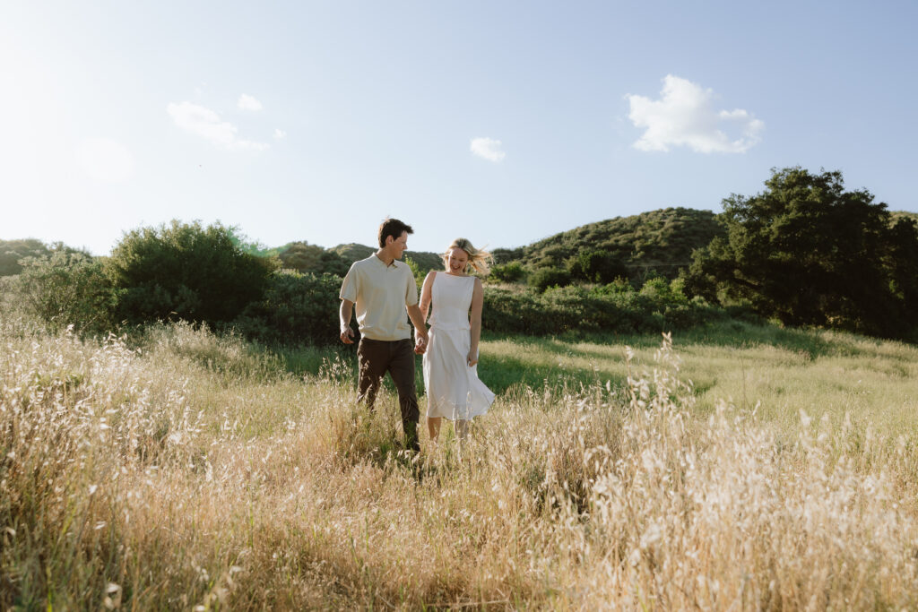 los angeles field engagement photos