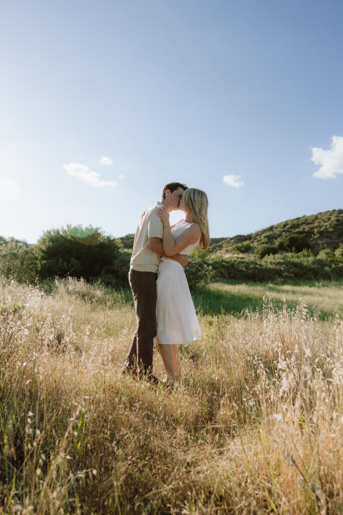 los angeles field engagement photos