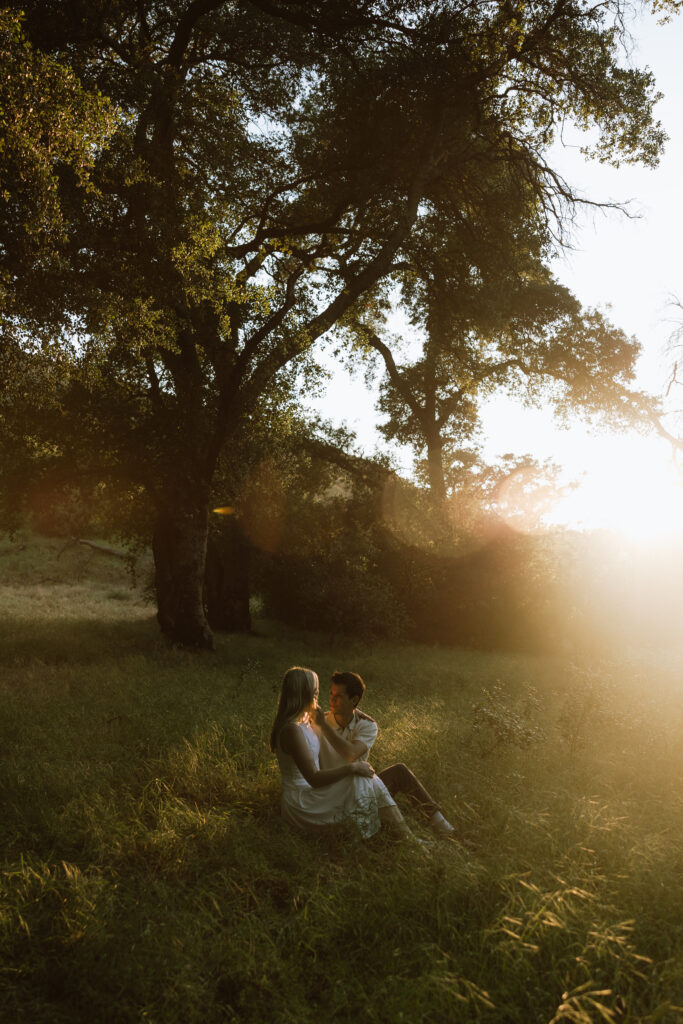 los angeles field engagement photos